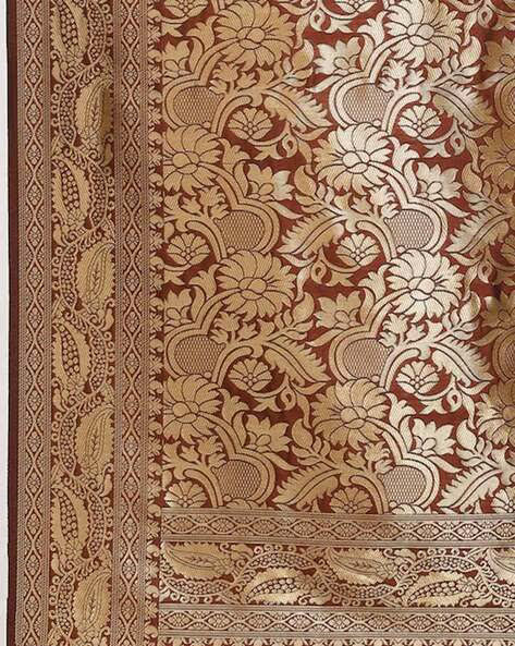 Banarasi Traditional Design Silk Blend Saree With Unstitched Blouse