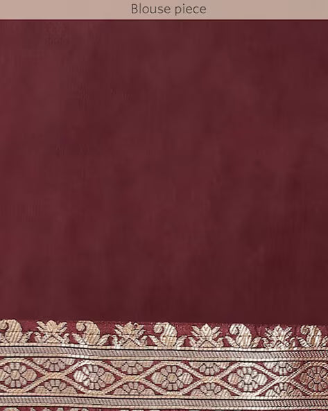 Banarasi Traditional Design Silk Blend Saree With Unstitched Blouse
