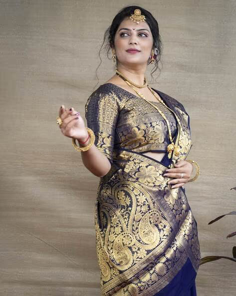 OE 278 N.Blue Saree