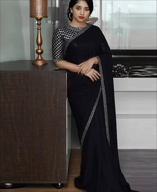 Launching Women Designer Superhit Sequence Work Saree