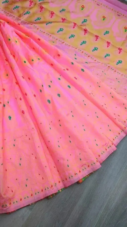 Ethnic Motif Zari Art Silk Saree