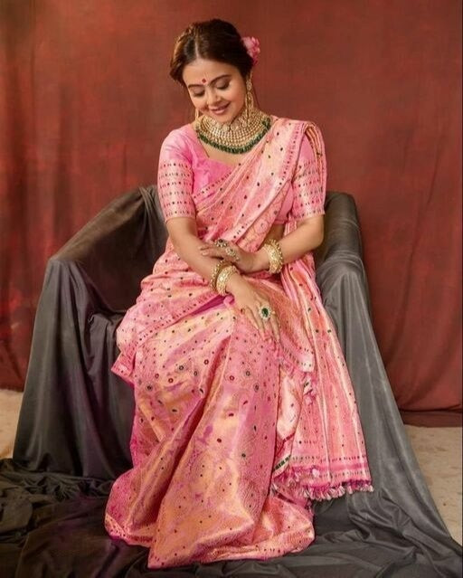 Ethnic Motif Zari Art Silk Saree