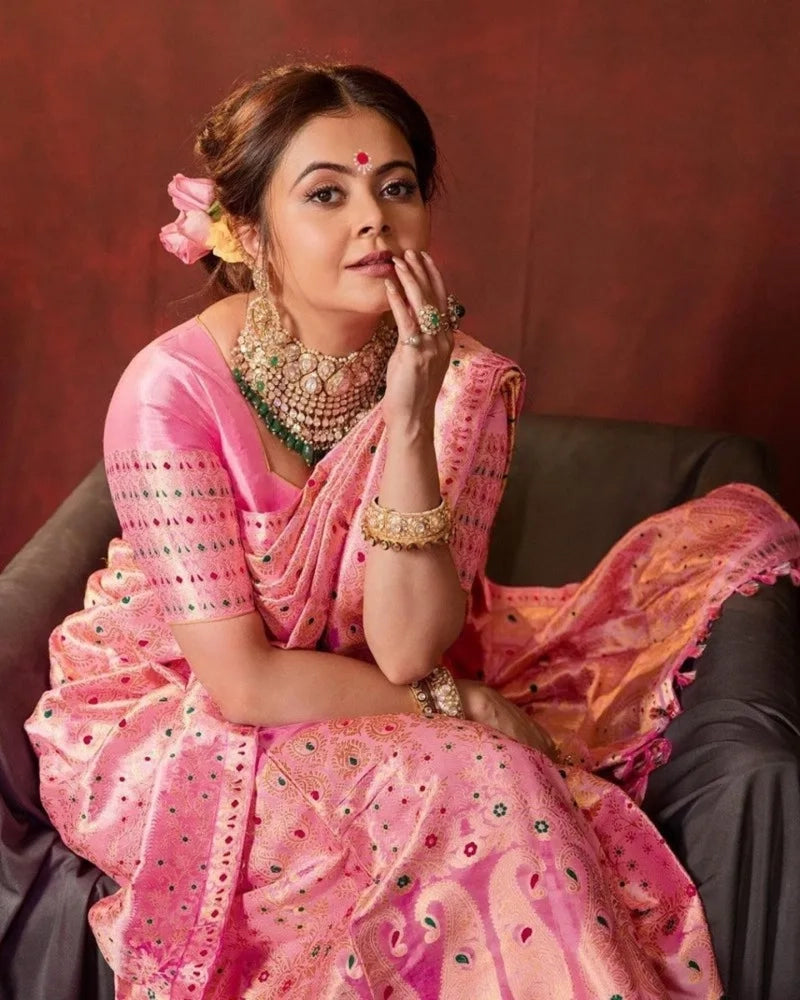 Ethnic Motif Zari Art Silk Saree