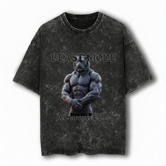 Tiger Acid Wash Gym T-shirt