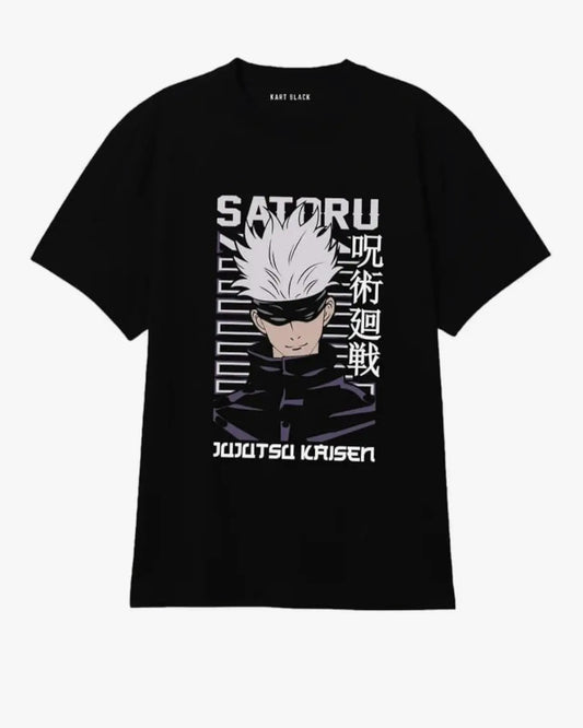 Men's Black Gojo Satoru T-Shirt by KYG