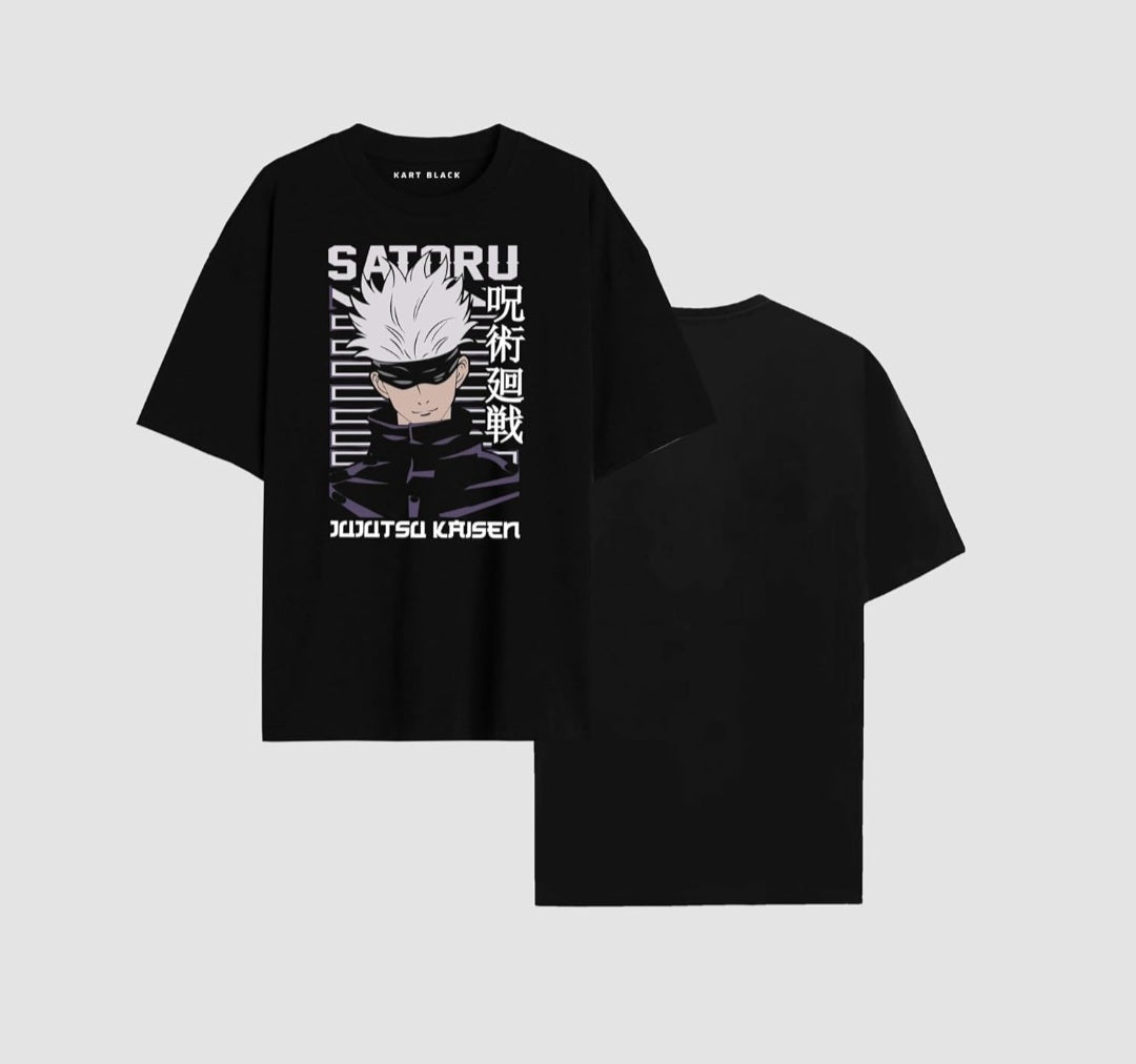 Men's Black Gojo Satoru T-Shirt by KYG