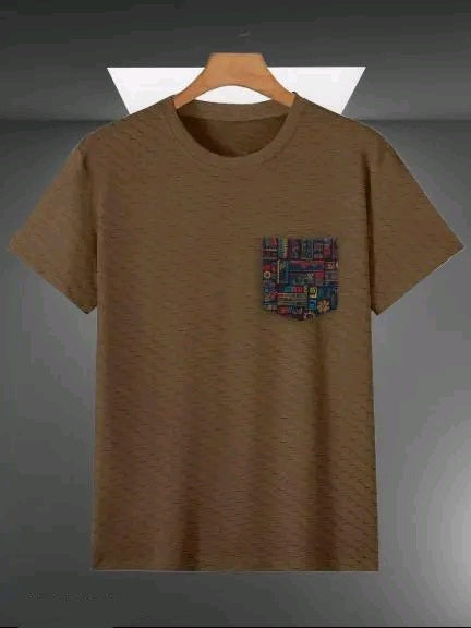 Men's Round Neck Cotton Blend T-Shirt – Half Sleeve