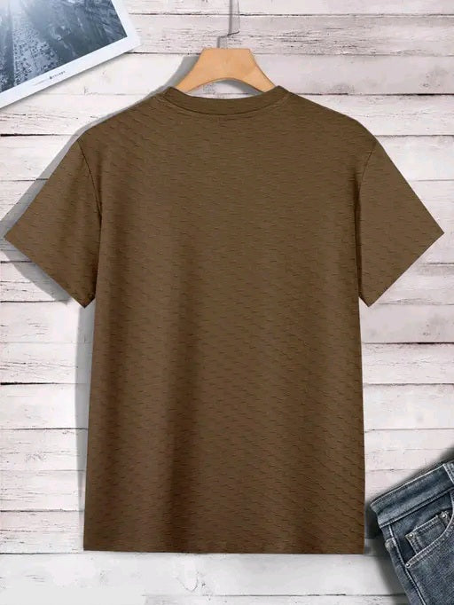 Men's Round Neck Cotton Blend T-Shirt – Half Sleeve